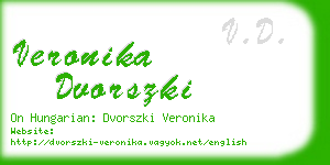 veronika dvorszki business card